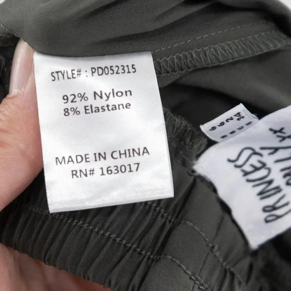 Princess Polly PLEVNA NYLON PANTS OLIVE |  2 - Picture 8 of 9